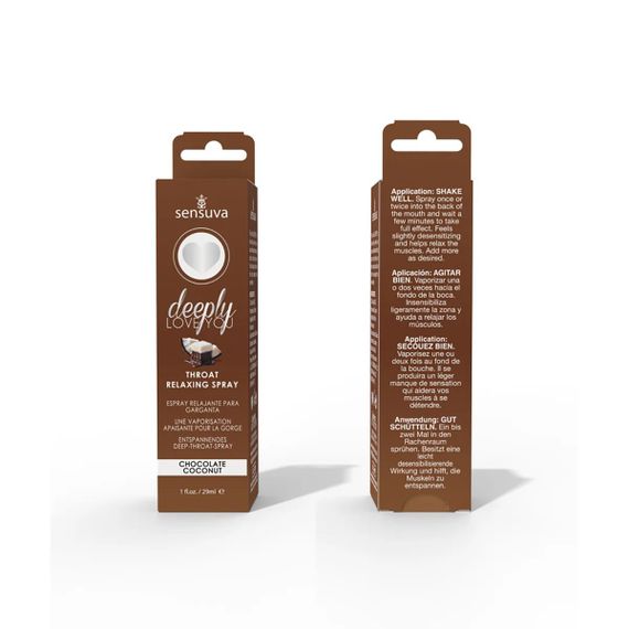 Спрей для мінету Sensuva Deeply Love You Chocolate Coconut (29 мл), для глубокого мінету | Зображення 3