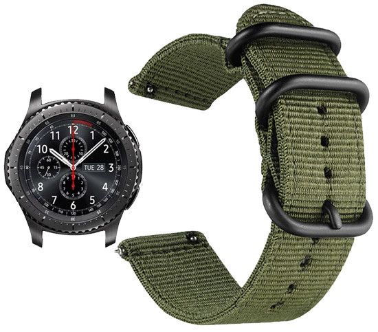 Нейлоновый ремешок Primo Traveller для часов Samsung Gear S3 Classic  SM-R770 / Frontier RM-760 - Army Green