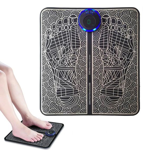 Електричний масажер для ніг EMS, з USB / Масажний килимок для ступнів / Масажер від болю в ногах