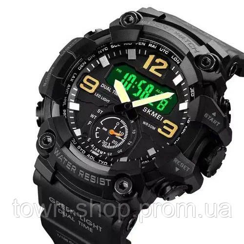 Часы наручные мужские SKMEI 1965BK BLACK, армейские часы противоударные. Цвет: черный | Зображення 3