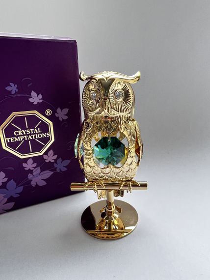 Колекційна фігурка зі стразами Owl 8 см