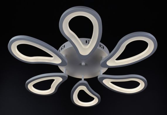 Люстра світлодіодна стельова LED світильник для квартири на стелю лед з пультом 25932 Білий 8х61х61 см. | Зображення 4