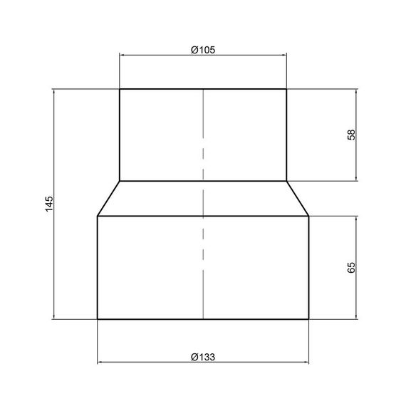 Патрубок перехідний каналізаційний TA Sewage 110х124 на чавун TASPPPP110124 | Зображення 1