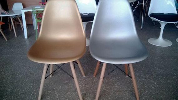 Стілець Eames DSW золотистий пластик, дизайн Charles & Ray Eames | Зображення 2