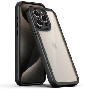 TPU чохол Transparent + Colour 1,5mm для Apple iPhone 15 Pro (6.1") Black