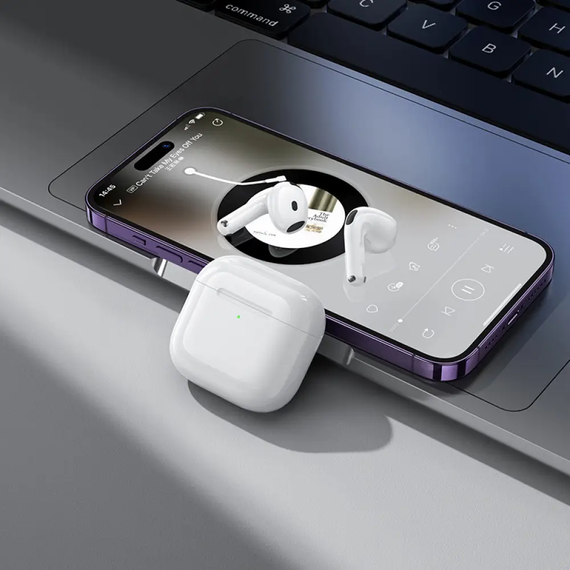 Бездротові навушники Hoco EW84 (Bluetooth 5.4, сенсорне керування, 300 мАг, 6 години роботи) - Білий | Зображення 5