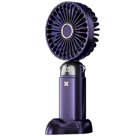 Вентилятор міні з підставкою для телефону та дисплеєм Mini fan N15