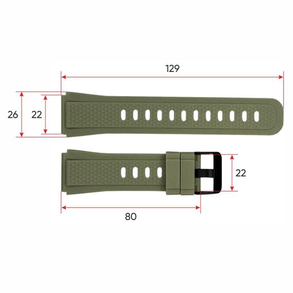 Ремешок для смарт часов K55 Army Green | Зображення 2