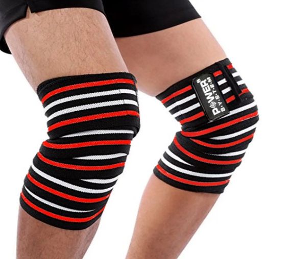 Бинти на коліна Power System PS-3700 Knee Wraps Red/Black (пара) (PS-3700_Red-Black) | Зображення 1
