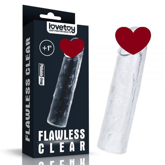Насадка без вібрації Add 1" Flawless, Clear Sex Aura
