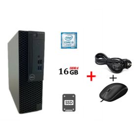 Комп'ютер Dell OptiPlex 3050 SFF / Intel Core i5-6500 (4 ядра по 3.2 - 3.6 GHz) / 16 GB DDR4 / 250 GB SSD / Intel HD Graphics 530 / 180W / DisplayPort / HDMI б/в + Подарунок Кабель живлення + дротова миша