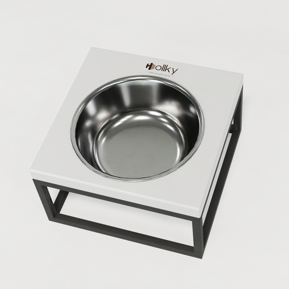 Миска на подставке для кошек и средних собак Hollky Base Solo M (1 × 0,8 л) Solo M-212110-GRWH | Зображення 5