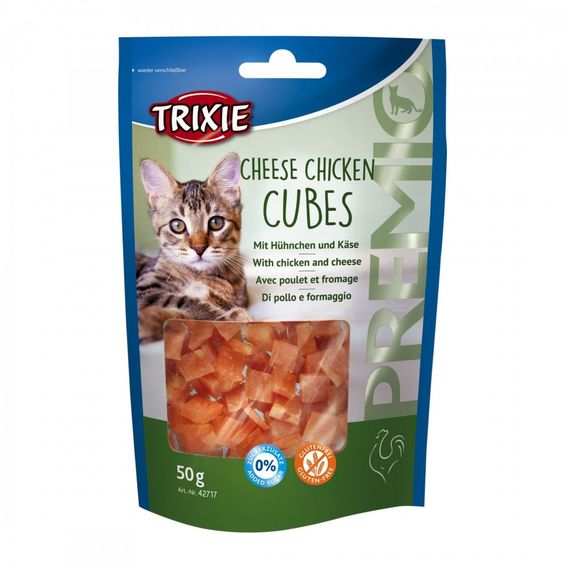 Ласощі Trixie Premio Cheese Chicken Cubes для котів кубики з куркою та сиром 50 г | Зображення 2