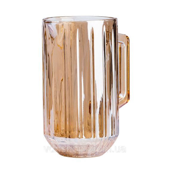 Глечик для напоїв 1.2 л з товстого скла бурштиновий HP524 | Зображення 1
