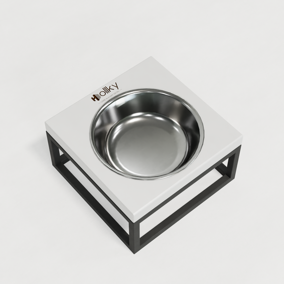 Миска на подставке для кошек и маленьких собак Hollky Base Solo S (1 × 0,45 л) Solo S-18187-GRWH