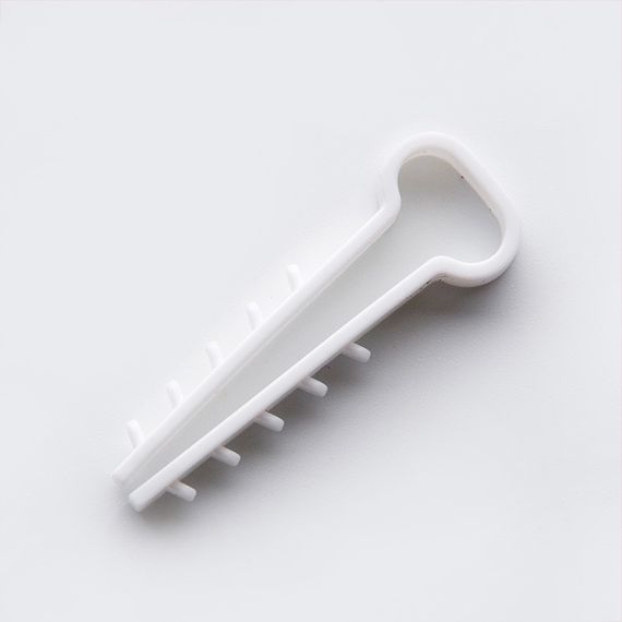 Дюбель-ялинка (14х6) для плоских дротів білий (пач 100шт) APRO FT-1451