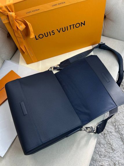 Сумка чоловіча мессенджер Louis Vuitton Takeoff Blue c878 | Зображення 1