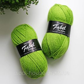 Шкарпеткова пряжа Drops Fabel - Uni print, 112 apple green