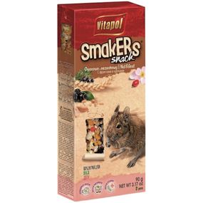 Корм для дегу Vitapol Smakers Snack снекі з фруктами та горіхами 2 шт / 90 г (5904479017055)