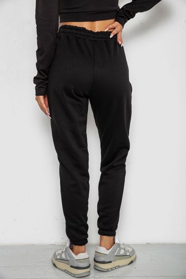 Спортивные штаны женские на флисе, цвет черный, 238R57012 | Зображення 3