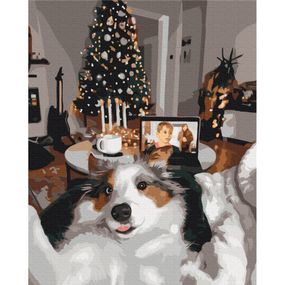 Картина по номерам "Новогодние друзья" BS53373, 40х50 см