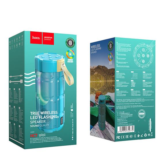 Портативна Bluetooth-колонка Hoco HC7 Pleasant sports BT speaker IPX5 Blue | Зображення 2