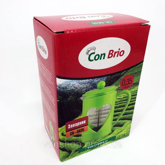 Многоразовый френч-пресс Con Brio CB-5635 350 мл, Френч-пресс из хорошего материала GO-13 | Зображення 1