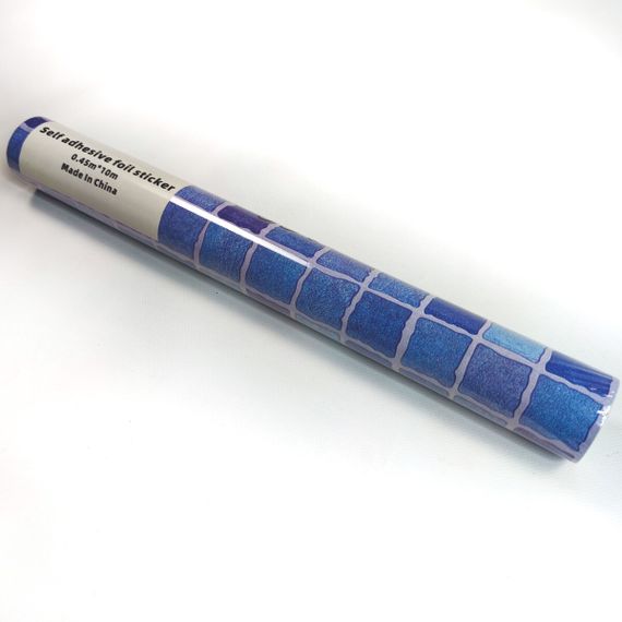 Самоклеюча плівка 0,45х10м х 0,07мм Синя мозаїка SW-00000825 | Зображення 1