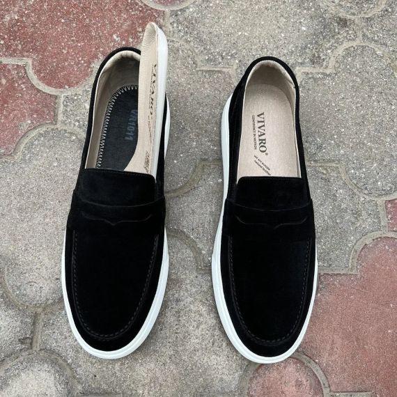 Сучасні чоловічі лофери замшеві на білій підошві 45 розмір | Зображення 6