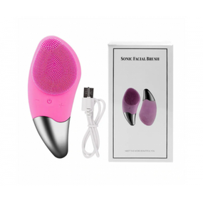 Щітка-масажер Sonic Facial Brush BR-020 Pink електрична силіконова для чищення обличчя