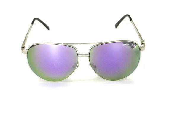 Окуляри захисні Global Vision Aviator-4 (G-Tech™ purple), фіолетові дзеркальні лінзи | Зображення 5