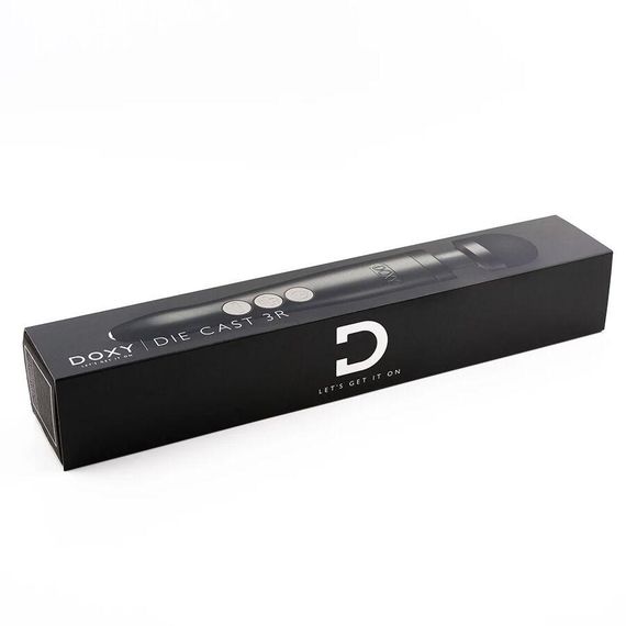 Вібромасажер DOXY Die Cast 3R - Matte Black, дуже потужний, перезаряджуваний, металевий корпус | Зображення 3