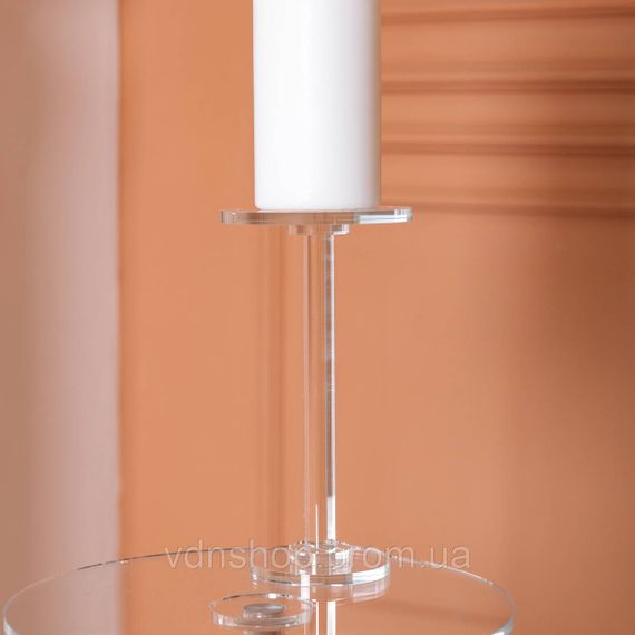 Тортівниця скляна на ніжці 12×23 см кругла стійка для торта, капкейків HP-4-67S | Зображення 4