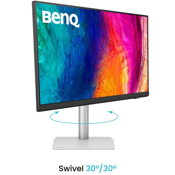 TFT 32" BenQ PD3226G, IPS, 4K, 144Hz, HDMI, DP, USB-C, HAS, Pivot, кол., біло-сріблястий | Зображення 5
