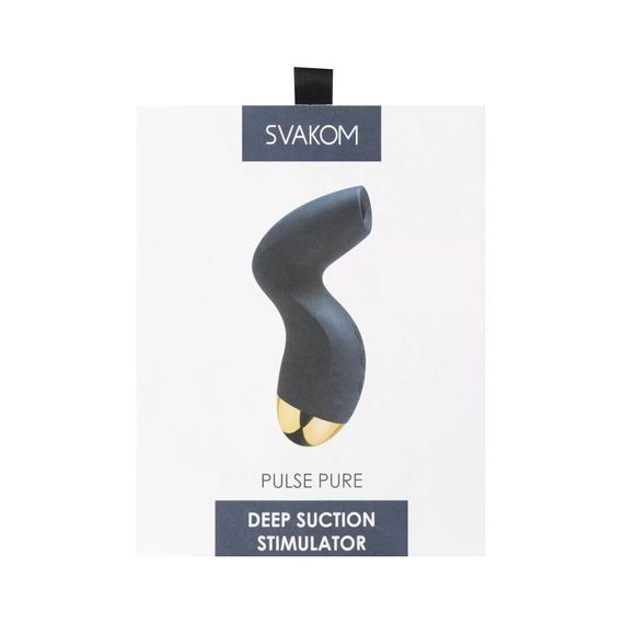Вакуумний кліторальний стимулятор Svakom Pulse Pure Navy Blue, 5 режимів, 5 інтенсивностей у кожному | Зображення 7