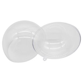 Акрилова заготовка "Новорічна куля" HJ-3 з петелькою, 120 мм