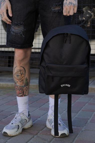 Повсякденний рюкзак шкільний Without Compact з принтом Savage Black