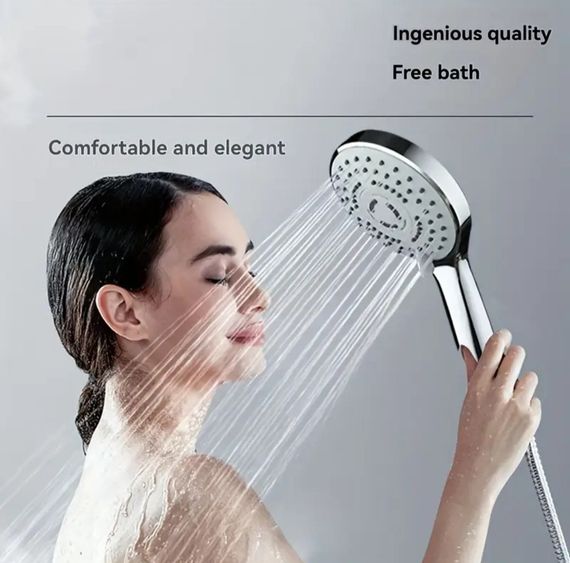 5-режимная насадка для душа, регулируемый напор, массажный эффект, экономия воды | Зображення 5