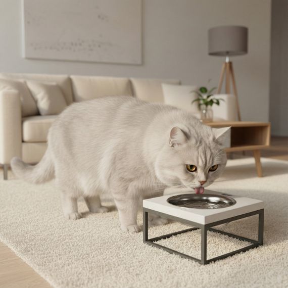 Миска на подставке для кошек и средних собак Hollky Base Solo M (1 × 0,8 л) Solo M-212110-GRWH | Зображення 16