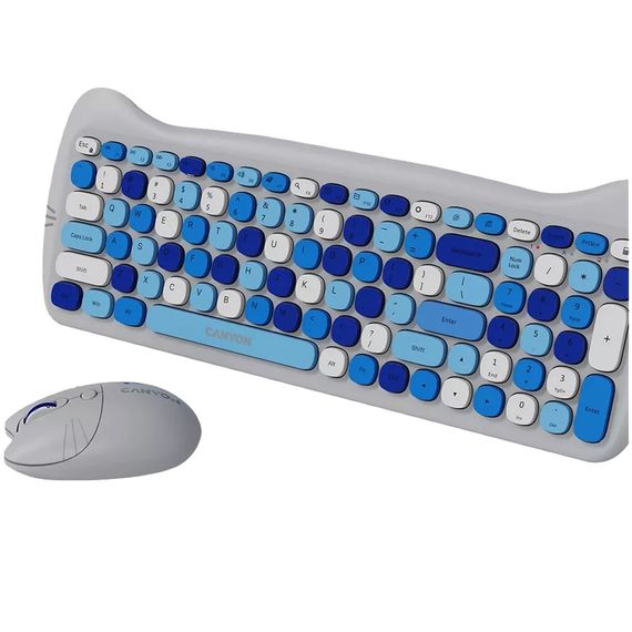 Комплект Canyon HSET-W6 Kitty Edition Wireless UA Blue (CNS-HSETW6BL) | Зображення 4