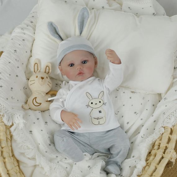 Силиконовая Коллекционная Кукла Реборн Reborn Анатомический Новорожденный Мальчик Пупс Стюарт (Виниловая Кукла) Высота 45 см | Зображення 1