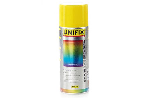 Эмаль акриловая универсальная RAL 1023 Желтый гл. 400мл UNIFIX