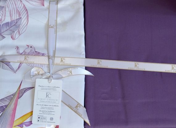 Постільна білизна First Choice 3D Satin 200×220 Palm Garden Purple | Зображення 7