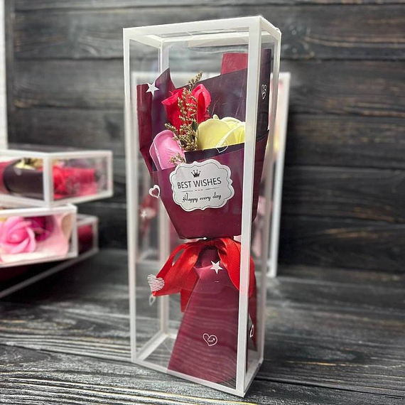 Ароматний букет із мила BEST WISHES, ідеальний подарунок на будь-яке свято | Зображення 4