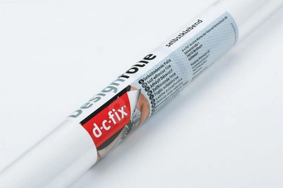 Плівка самоклеюча (самоклейка) d-c-fix 200-1273 0,45 м відріз від 1 до 15 м білий лак глянець