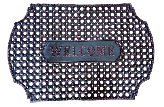 Коврик придверный резиновый соты Welcome 60х90 см | Зображення 3