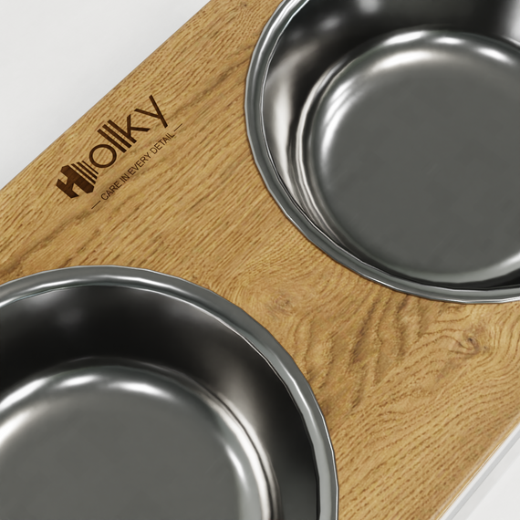 Миски на подставке для очень больших собак Hollky Base XXL40 (2 × 2,8 л) BXXL40-643240-WHNT | Зображення 14