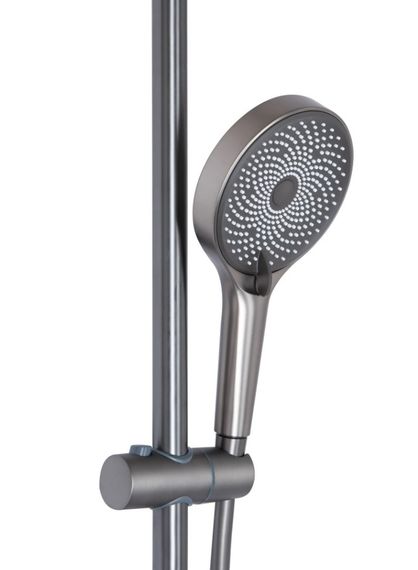 Душова система універсальна Qtap Slavonice Gunmetal Black PVD з виливом QTSLA111GMB45910 | Зображення 8
