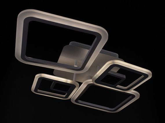 Люстра світлодіодна стельова LED світильник для квартири на стелю лед з пультом 26027 Білий 10х48х71 см. | Зображення 4