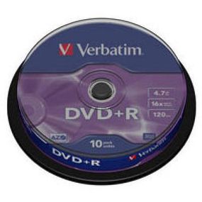 Диск DVD Verbatim 4.7Gb 16X CakeBox 10шт Silver (43498) (43498)